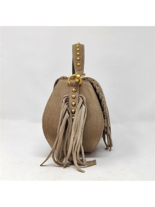 etnic med.hand bag suede LA CARRIE | 151P-WS-34-SUETAUPE